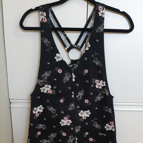 H&M Floral Overall Dress Size 4 - Picture 4 of 5